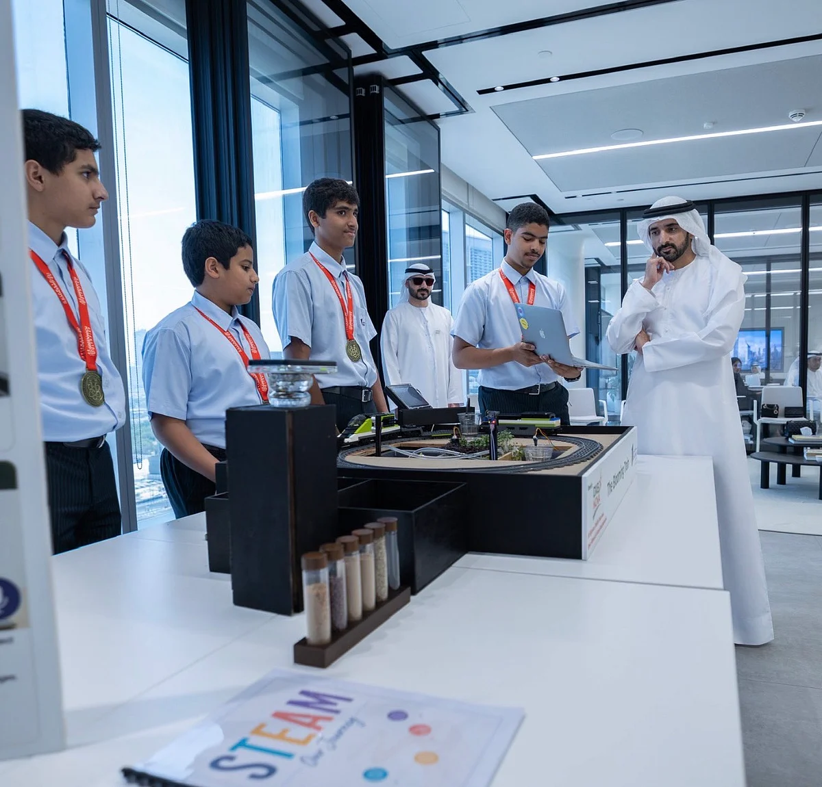 Dubai Crown Prince lauds 4 Emirati students after global science gold medal in UK