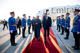 UAE President arrives in Belgrade on working visit; welcomed by Serbian leader