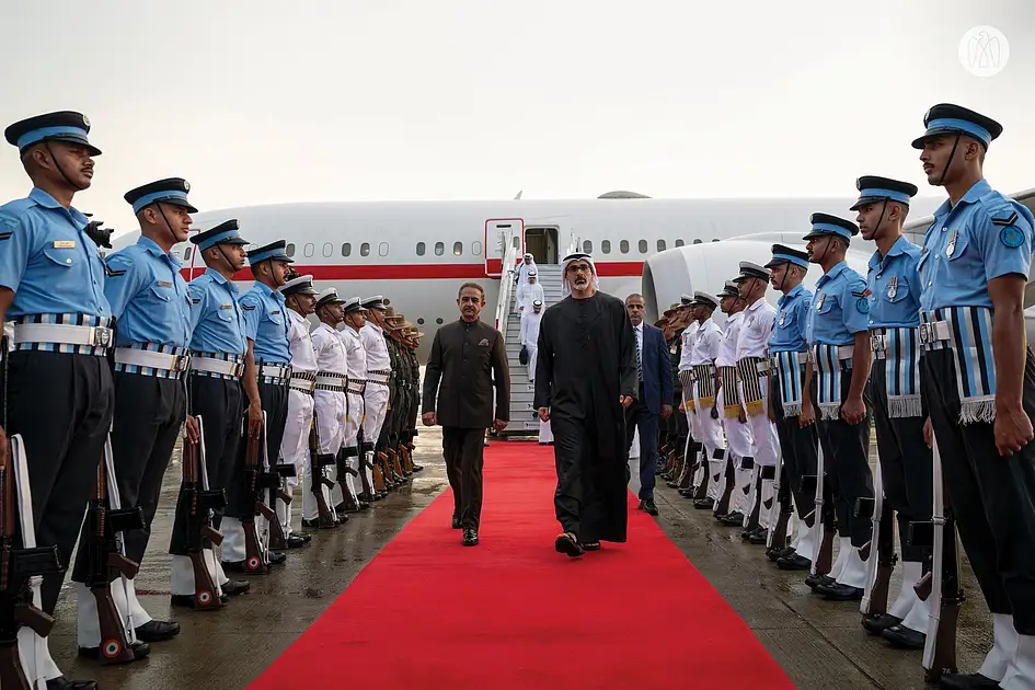 Kronprinz von Abu Dhabi trifft in Indien zum 18. BRICS-Gipfel ein