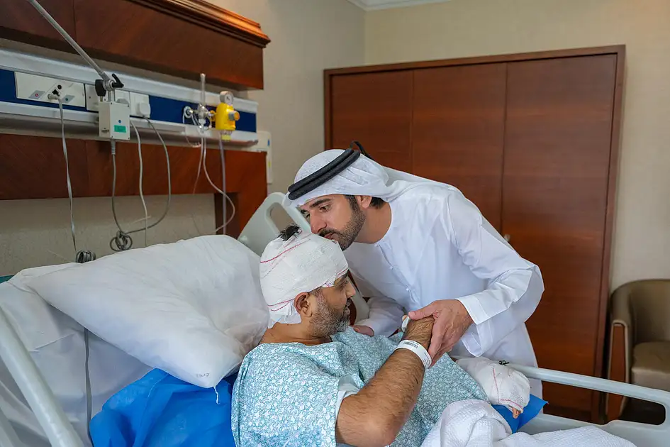 Sheikh Hamdan visits flydubai pilot Smit Machchhar injured in terror act