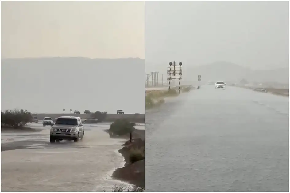 Heavy rain floods Al Ain roads as Abu Dhabi Police issue safety advisory