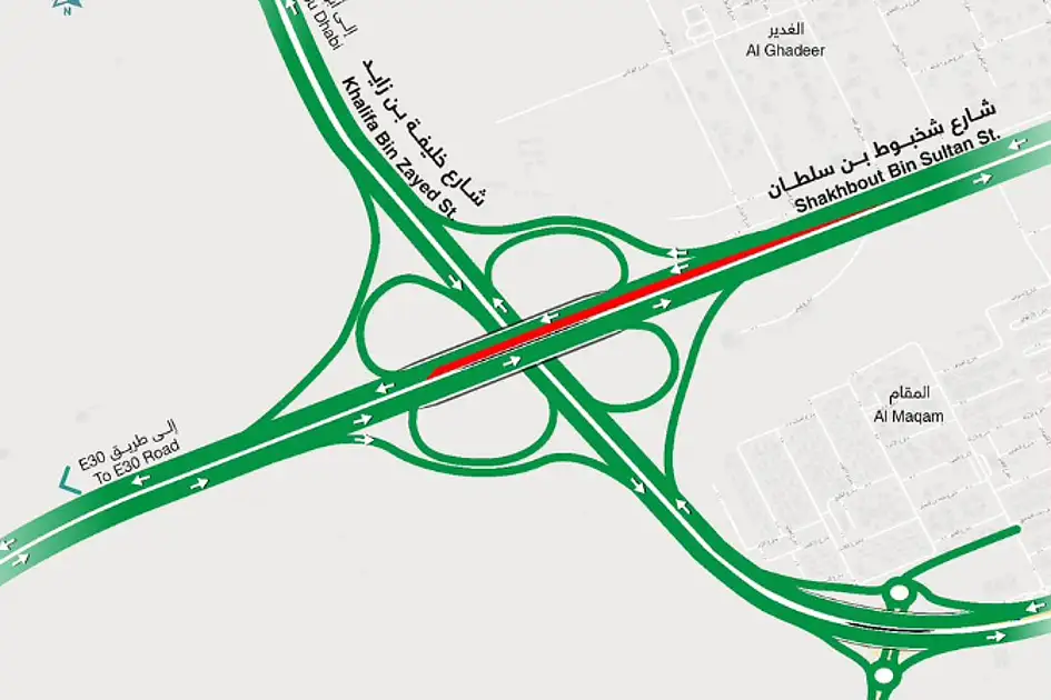 Abu Dhabi announces 3-day partial road closure on Shakhbout Bin Sultan ...