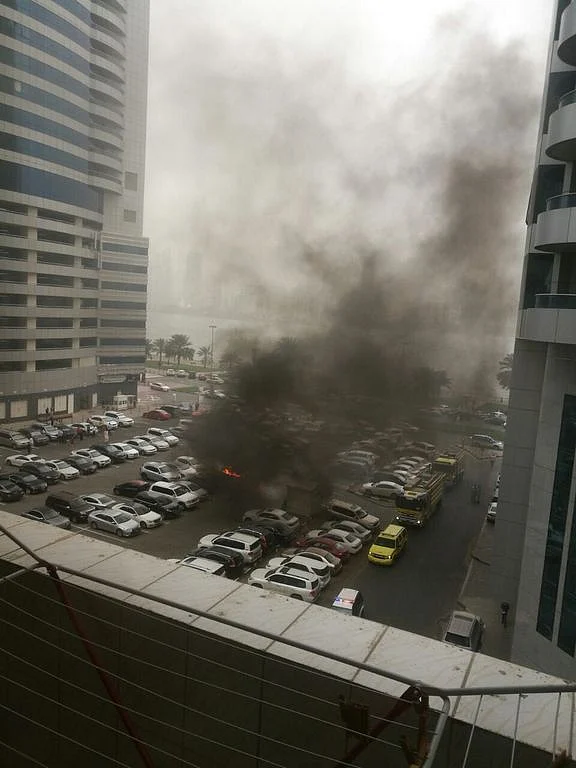 Parked car catches fire in Sharjah | Khaleej Times