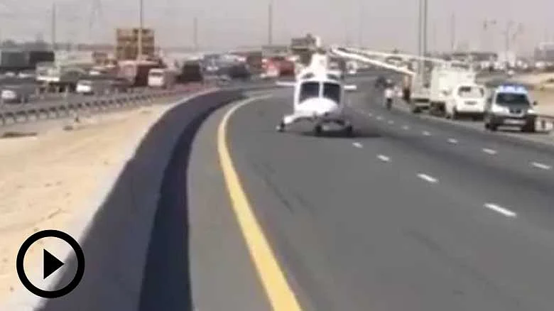 Watch: Helicopter on Mohammed bin Zayed Road after road accident ...
