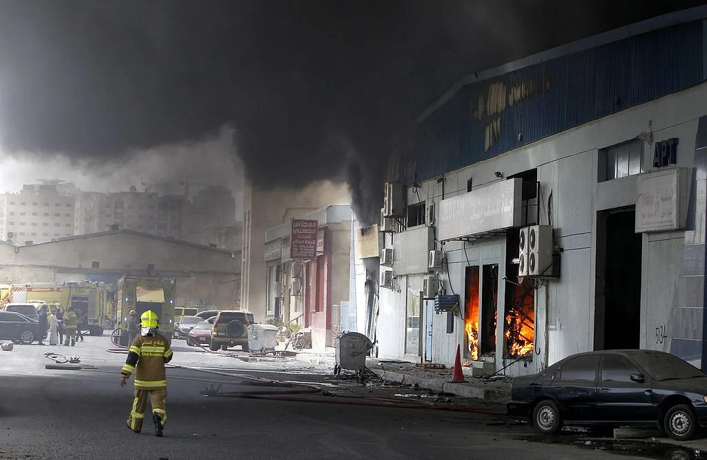 Huge fire destroys warehouses in Sharjah's industrial area | Khaleej Times