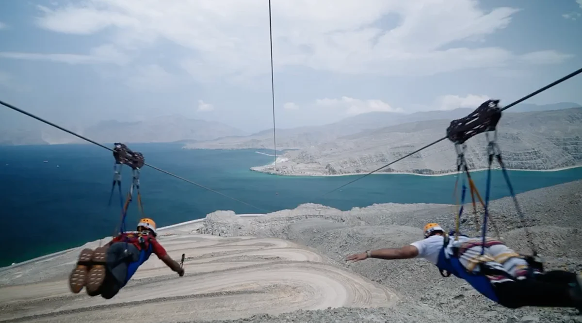 Watch: Did you see Oman’s dual zipline over water that broke the ...