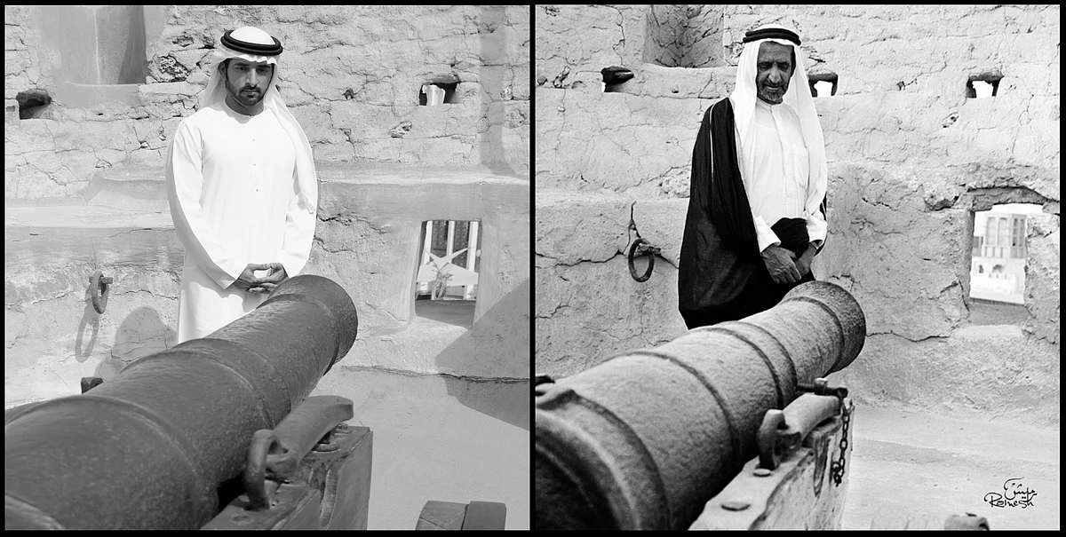 Sheikh Hamdan recreates historic Sheikh Rashid photo in front of 18th ...
