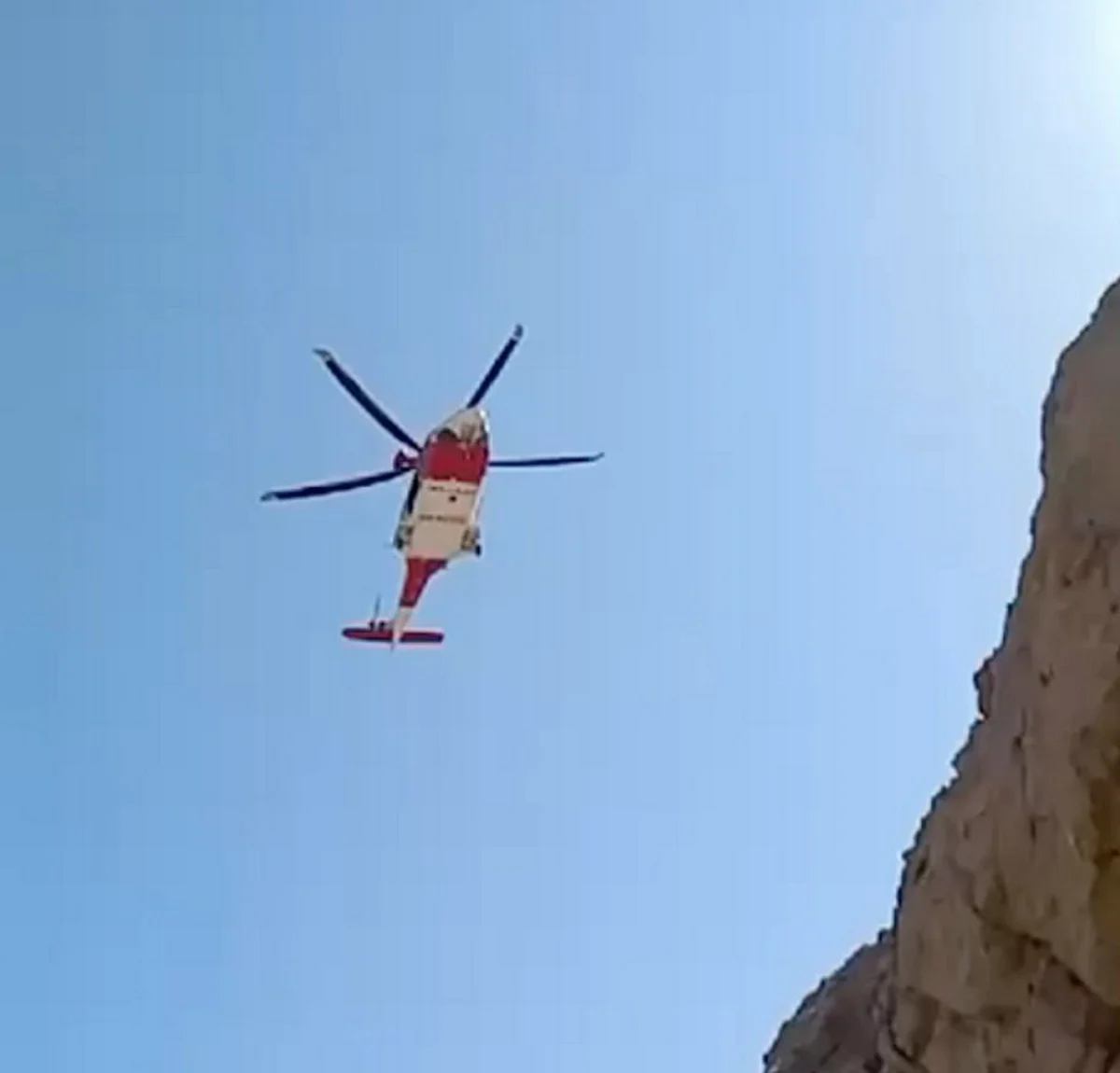 Video: UAE authority airlifts injured man after fall from RAK mountain ...