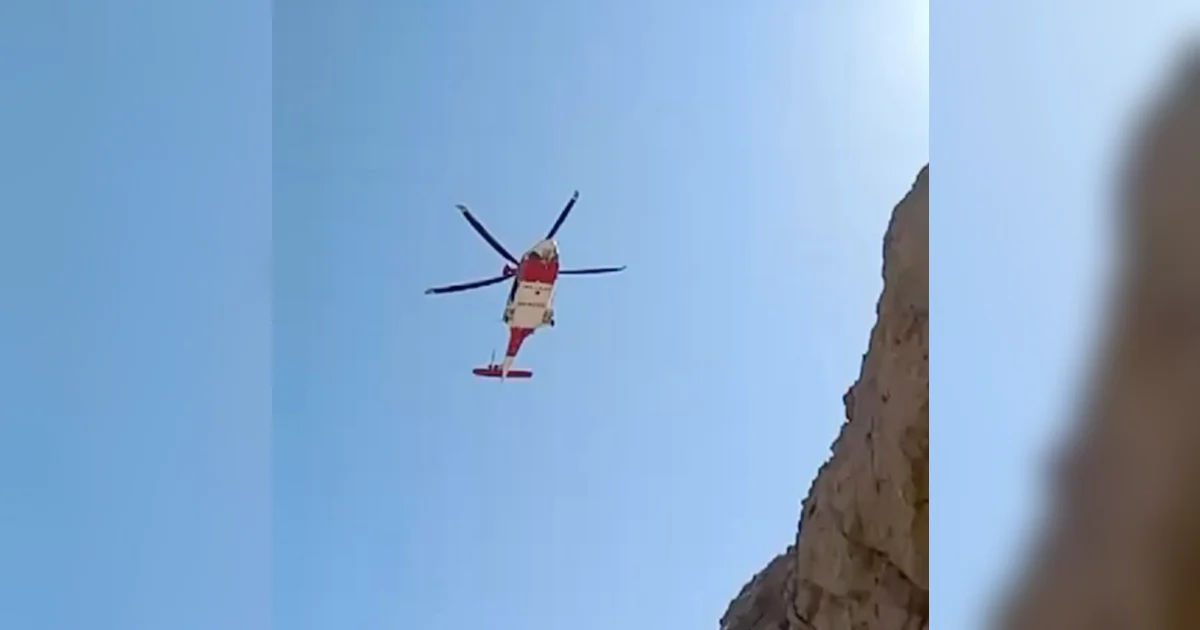 Video: UAE authority airlifts injured man after fall from RAK mountain ...