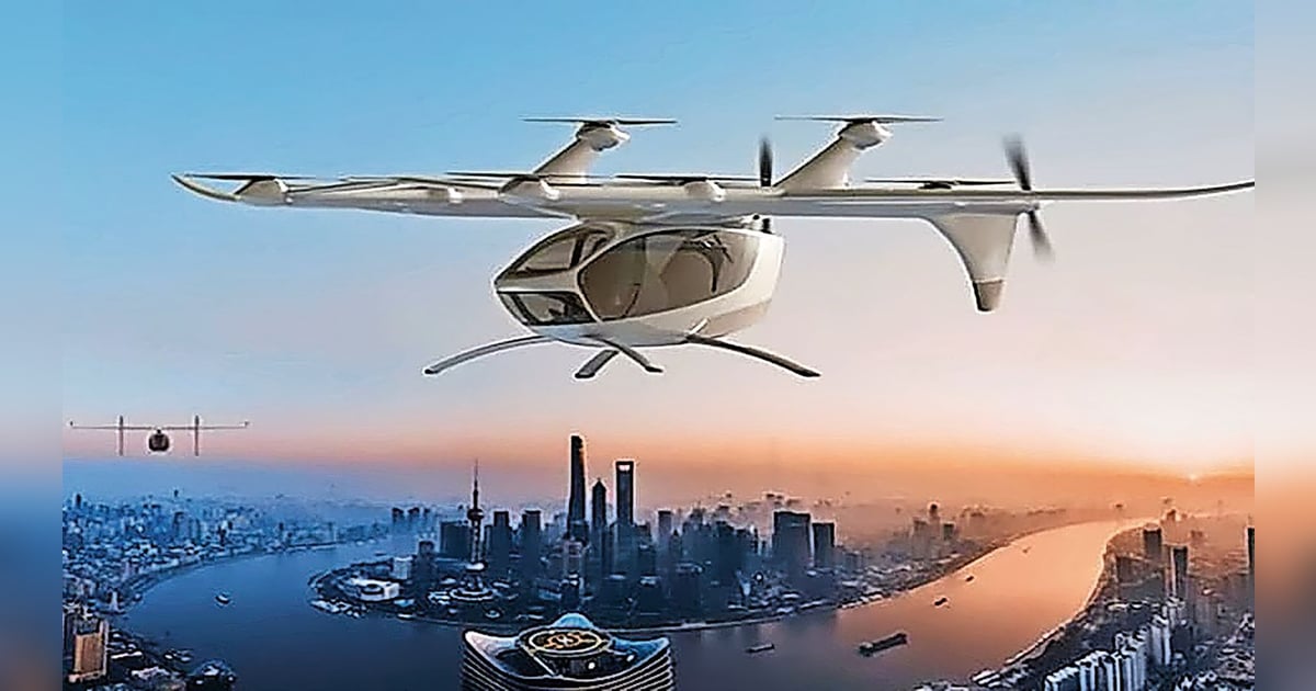 Is it a bird? Is it a dragon? No, it's a flying taxi