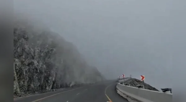 Watch: Clouds engulf UAE road, rains hit parts of country as police ...