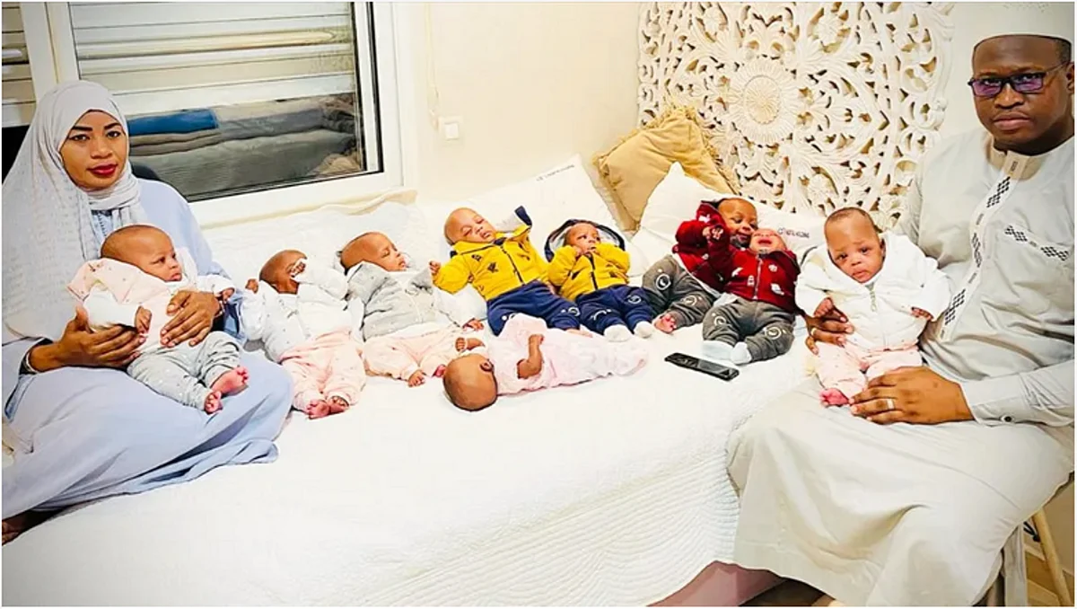 World's only nonuplets celebrate their first birthday in Morocco