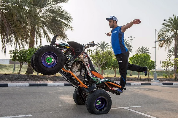 Dubai policeman to attempt to break 'longest wheelie on quad bike' world record | Khaleej Times