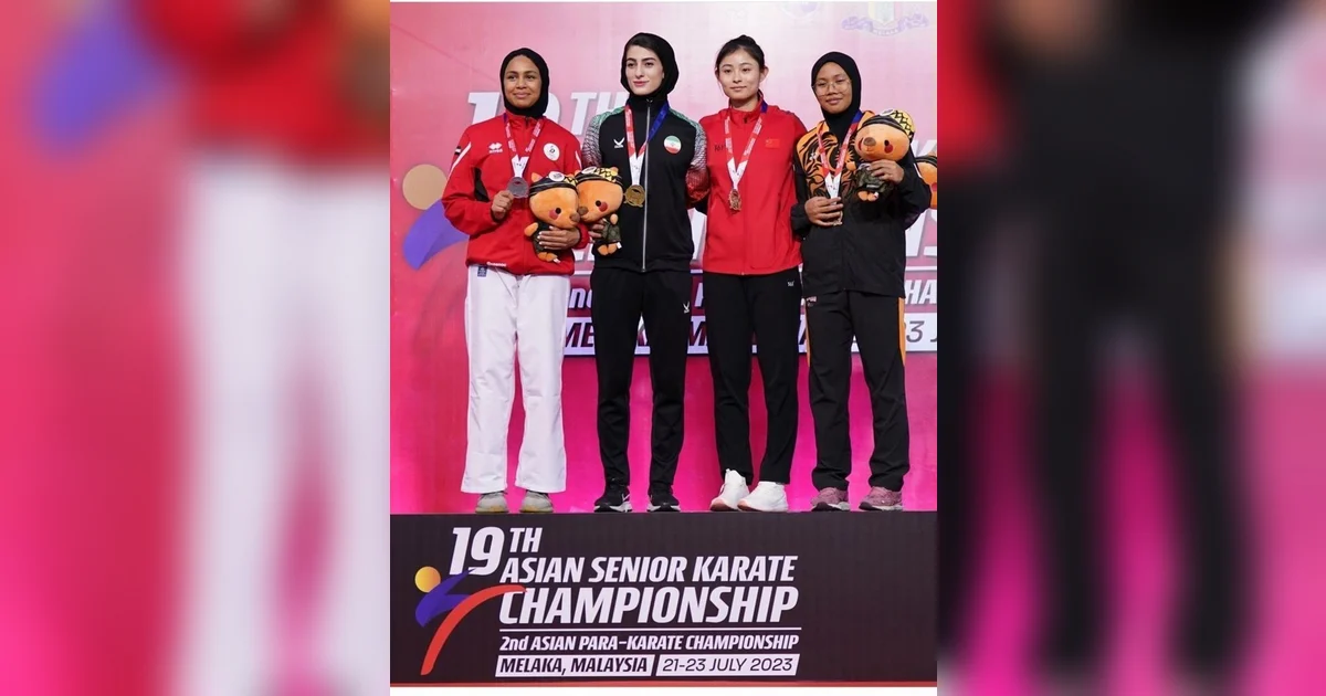 Sarah Al Ameri flies the UAE flag with silver medal at Asian Karate ...